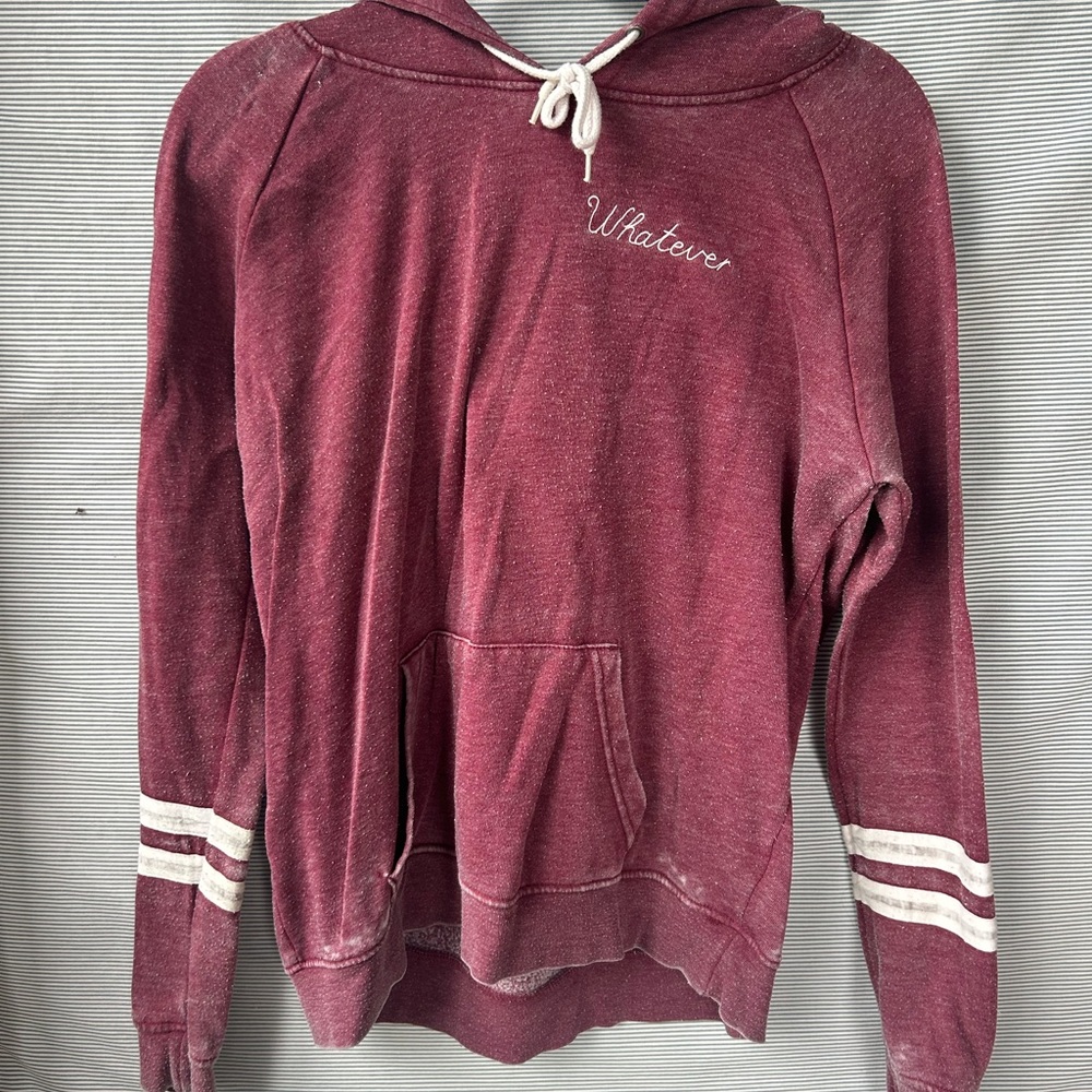 Empyre Maroon Hoodie with White Accents